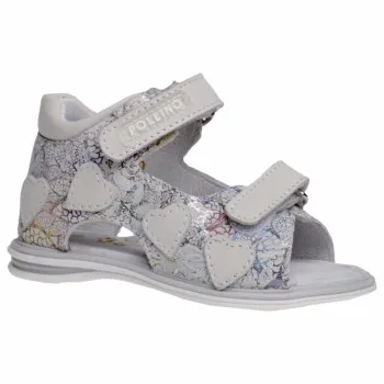 POLLINO SANDALA 2790 BIANCO FLORAL 