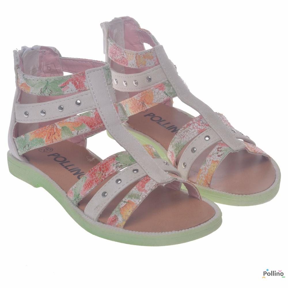 POLLINO STRADA SANDALA GD11031C BEIGE/WHITE 