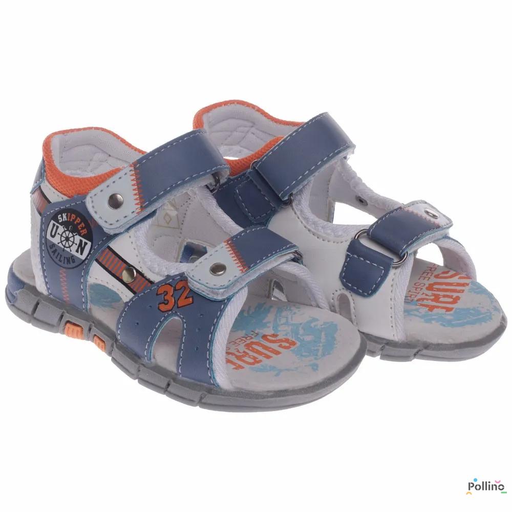 POLLINO STRADA SANDALA HLL25308 BLUE/WHITE/ORANGE 