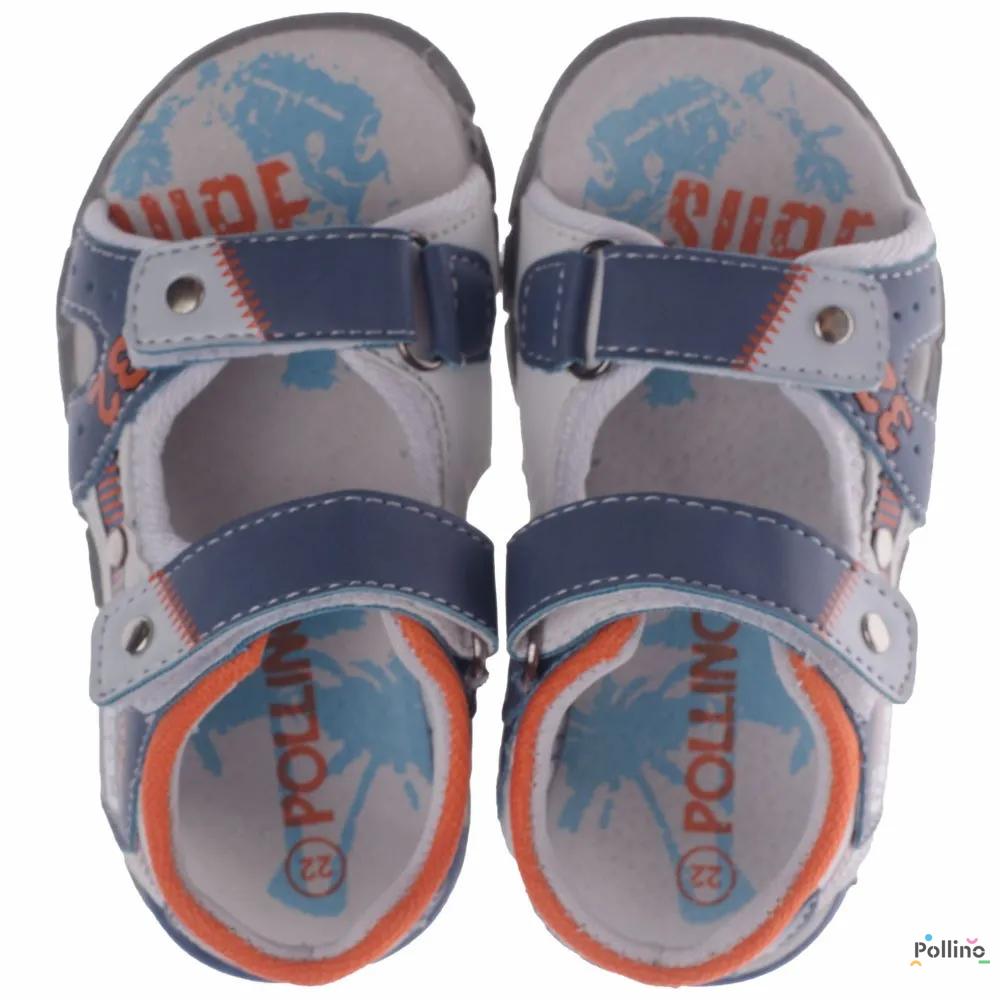 POLLINO STRADA SANDALA HLL25308 BLUE/WHITE/ORANGE 