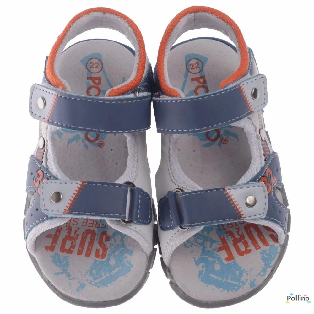 POLLINO STRADA SANDALA HLL25308 BLUE/WHITE/ORANGE 